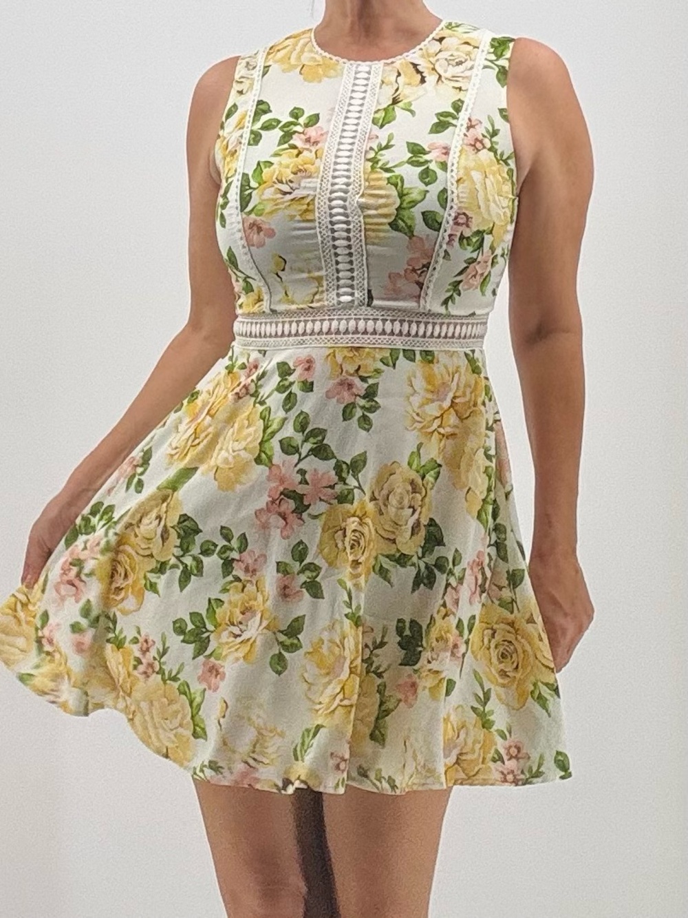 Disney Princess Belle Beauty and the Beast Women’s Floral Fit & Flare Mini Dress